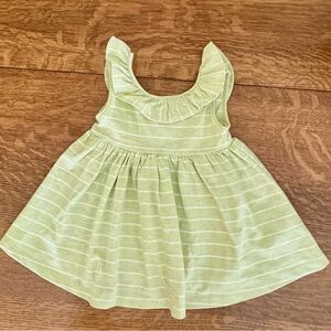 Vignette Dress Lime Green and White Stripe Size 18-24M NWT